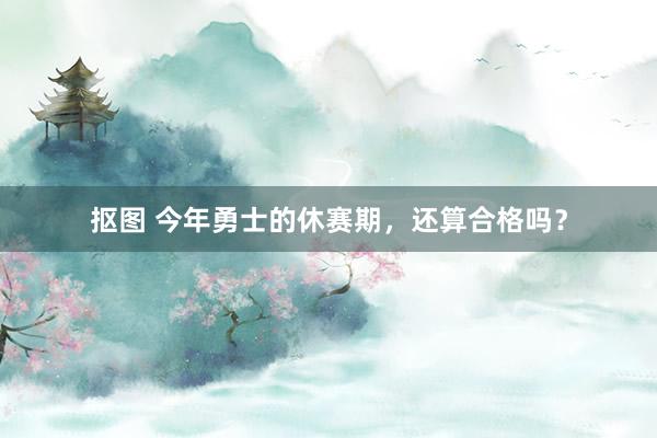 抠图 今年勇士的休赛期，还算合格吗？